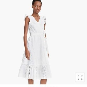 J.Crew White Eyelet Dress - Size 6